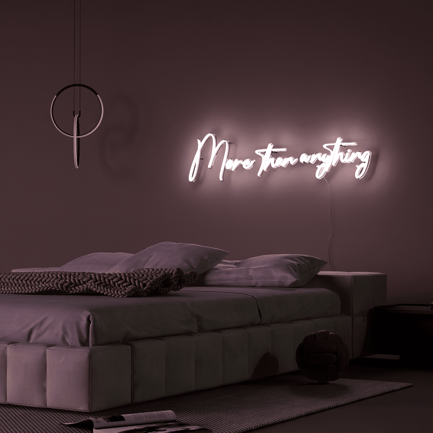 side-shot-of-illuminated-white-neon-lights-hanging-on-the-wall-at-nightmore-than-anything