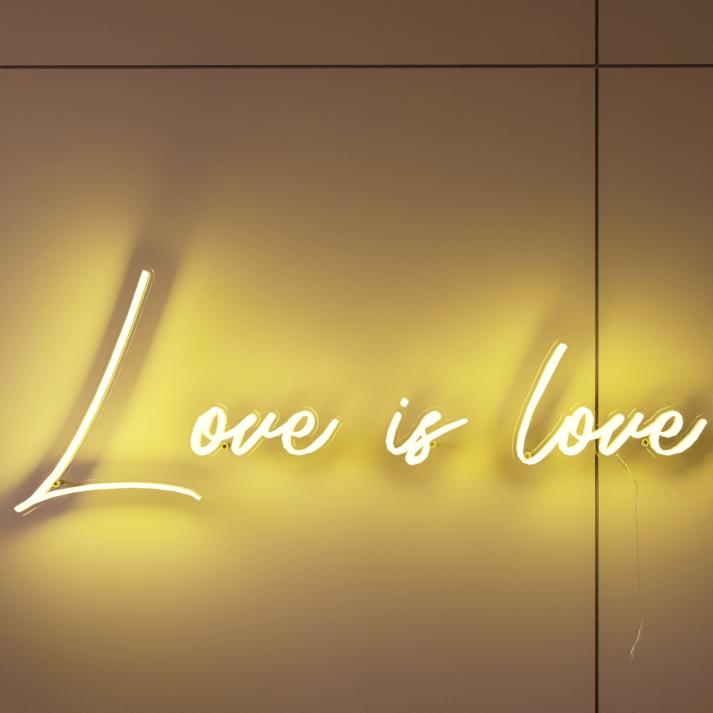 hot-of-lit-yellow-neon-lights-hanging-on-wall-for-display-love-is-love