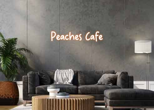 Custom Sign Imperial Units Peaches Cafe