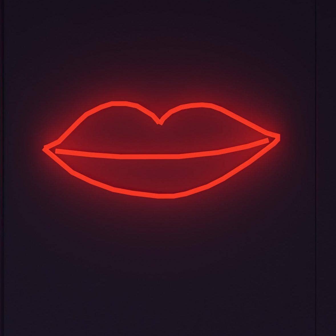 Neon LED Sign Kissy Lips — Custom LED Neon Sign & Wall Decor Art ...