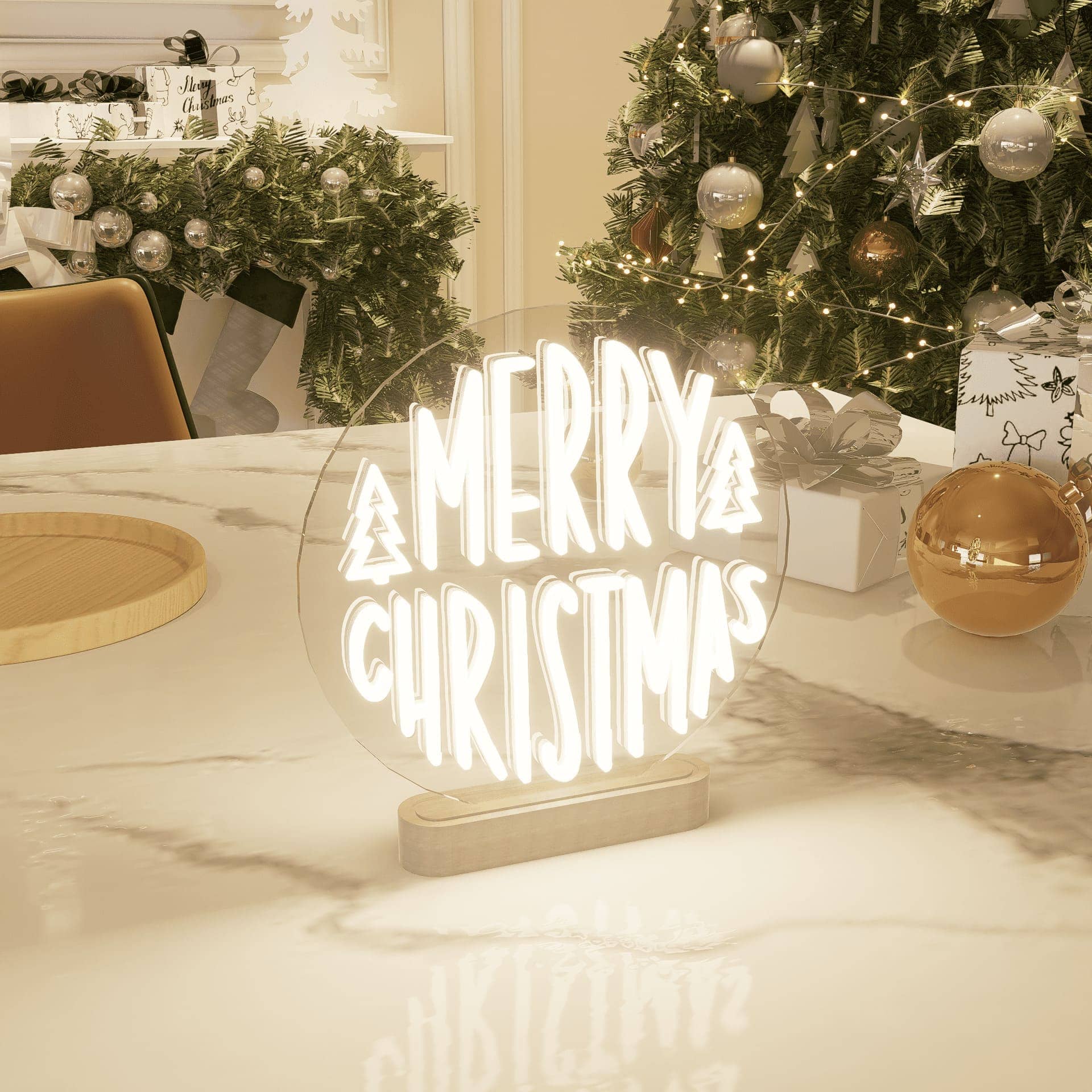 Jolly Saint Nick: Luminous Neon Signs