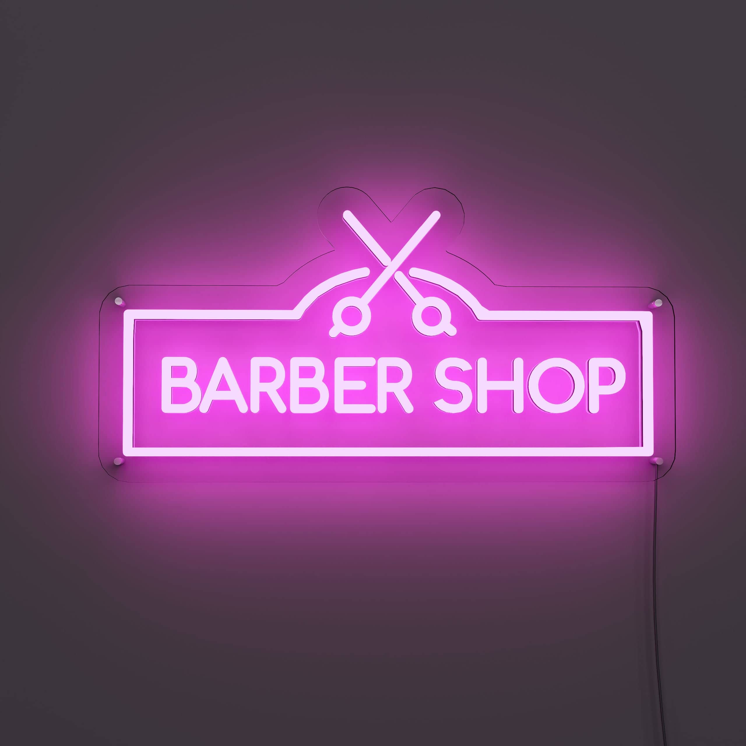 Barber Shop Sign in Neon