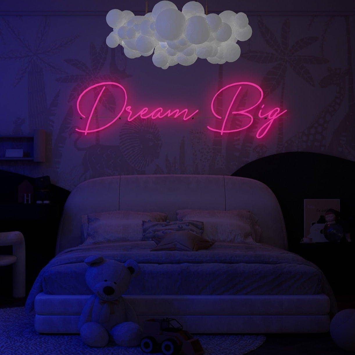 the-pink-neon-light-lights-up-in-the-dark-and-is-displayed-in-the-bedroom-dream-big