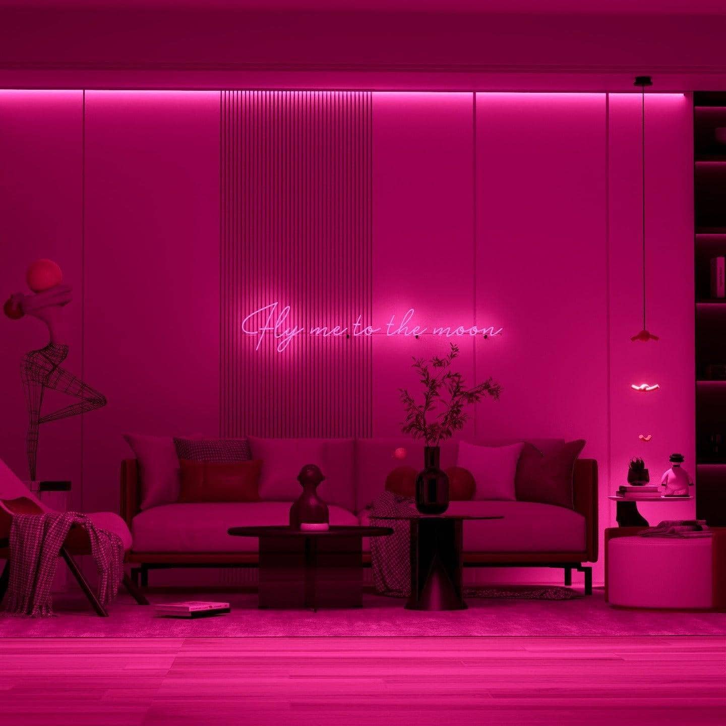 light-up-pink-neon-lights-hanging-in-the-bedroom-at-night-fly-me-to-the-moon