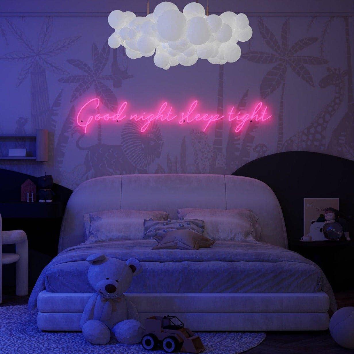 light-up-pink-neon-picture-hanging-on-the-wall-for-display-at-night-good-night-sleep-tight