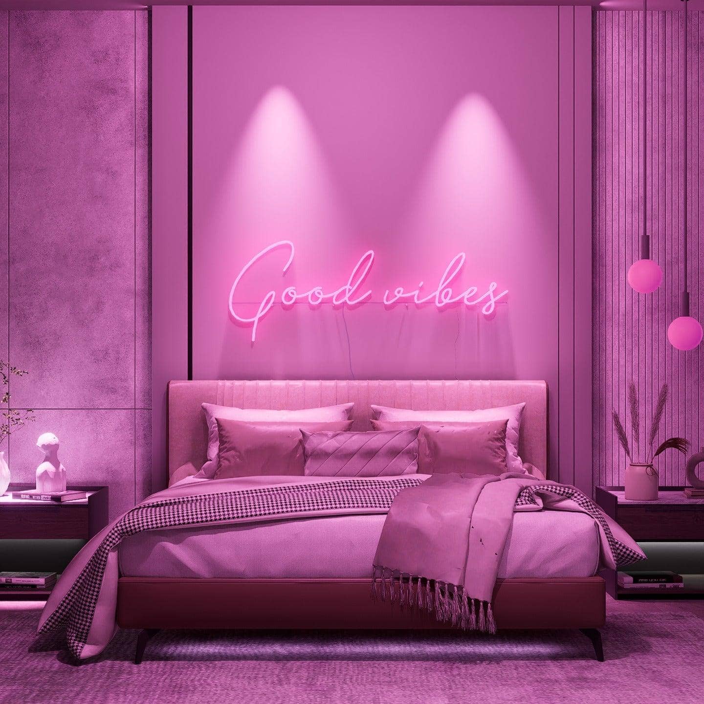 light-up-pink-neon-lights-hanging-on-the-wall-for-display-at-night-good-vibes