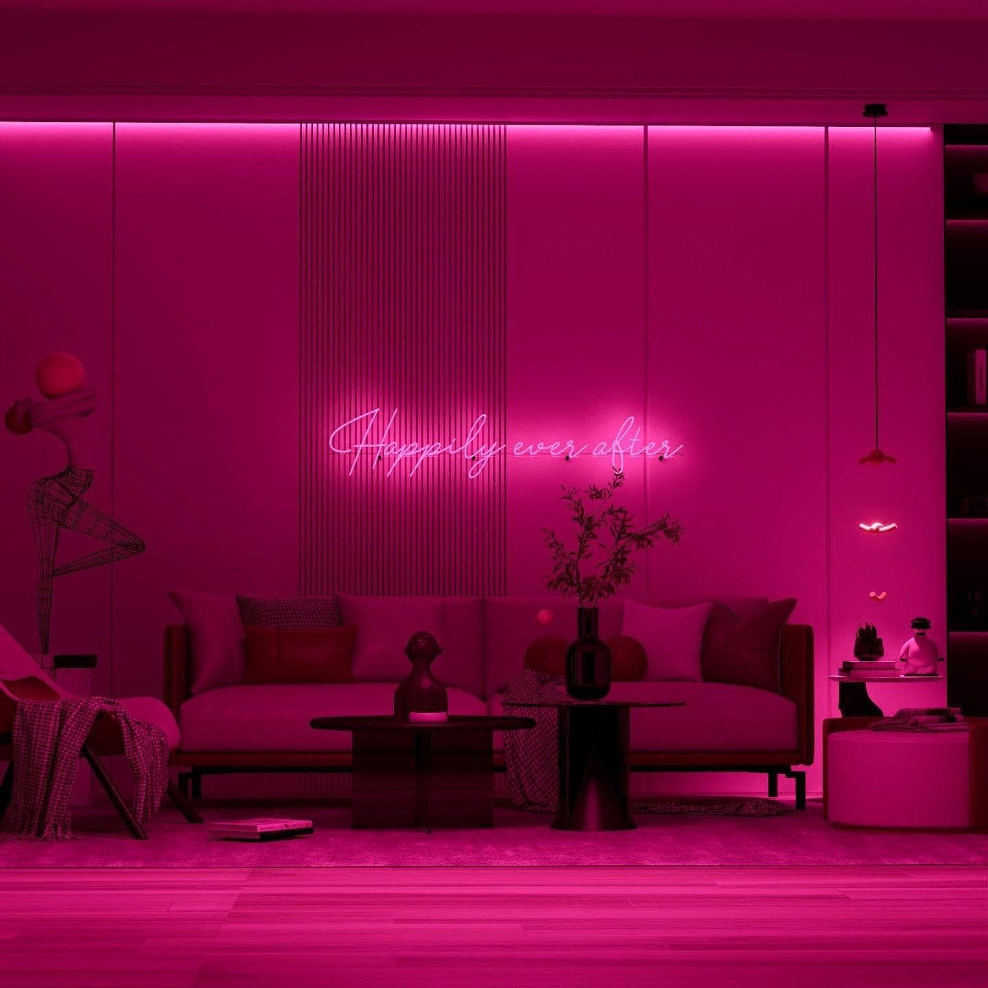 light-pink-neon-lights-hanging-for-display-in-the-living-room-happily-ever-after