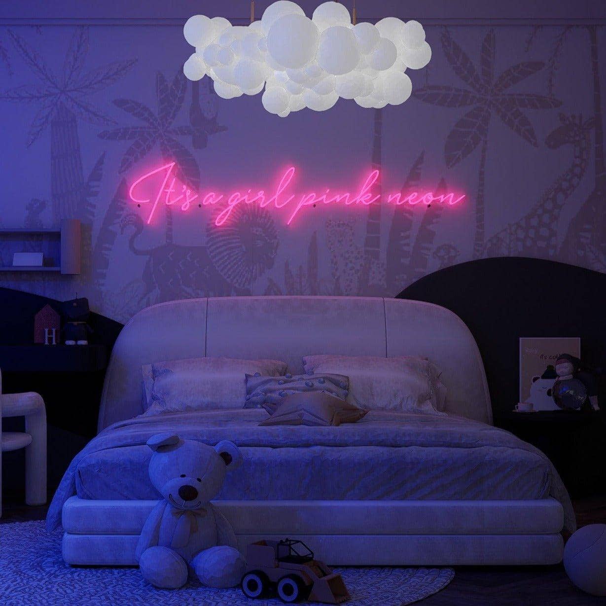 light-up-pink-neon-lights-hanging-on-the-wall-for-display-at-night-it's-a-girl-pink-neon