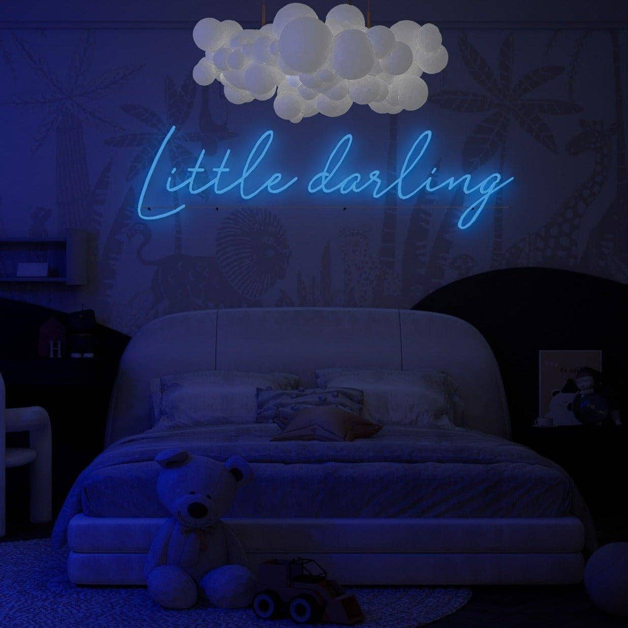 light-up-blue-neon-lights-hanging-on-the-wall-for-display-little-darling