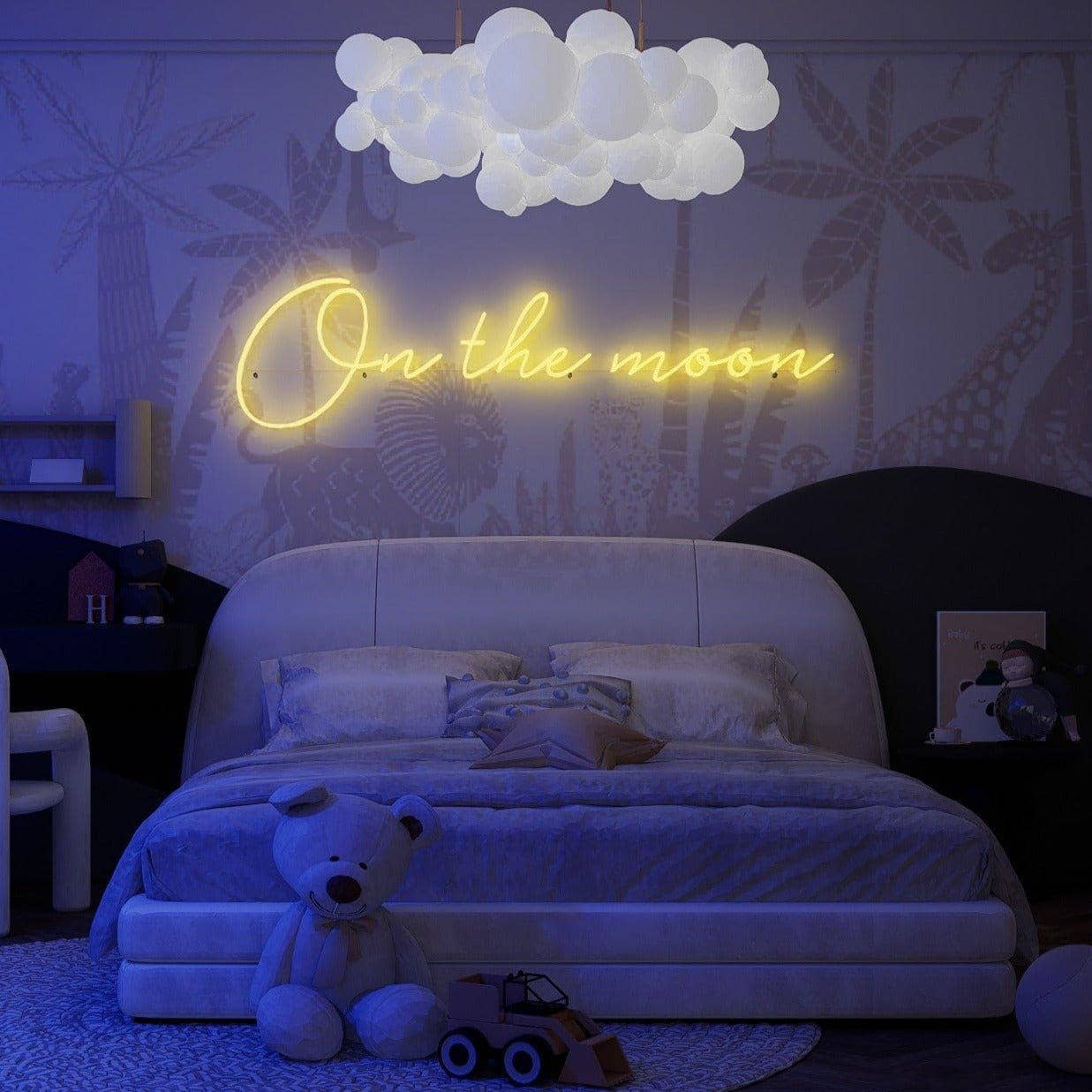 night-shot-of-lit-yellow-neon-lights-hanging-on-display-in-bedroom-on-the-moon