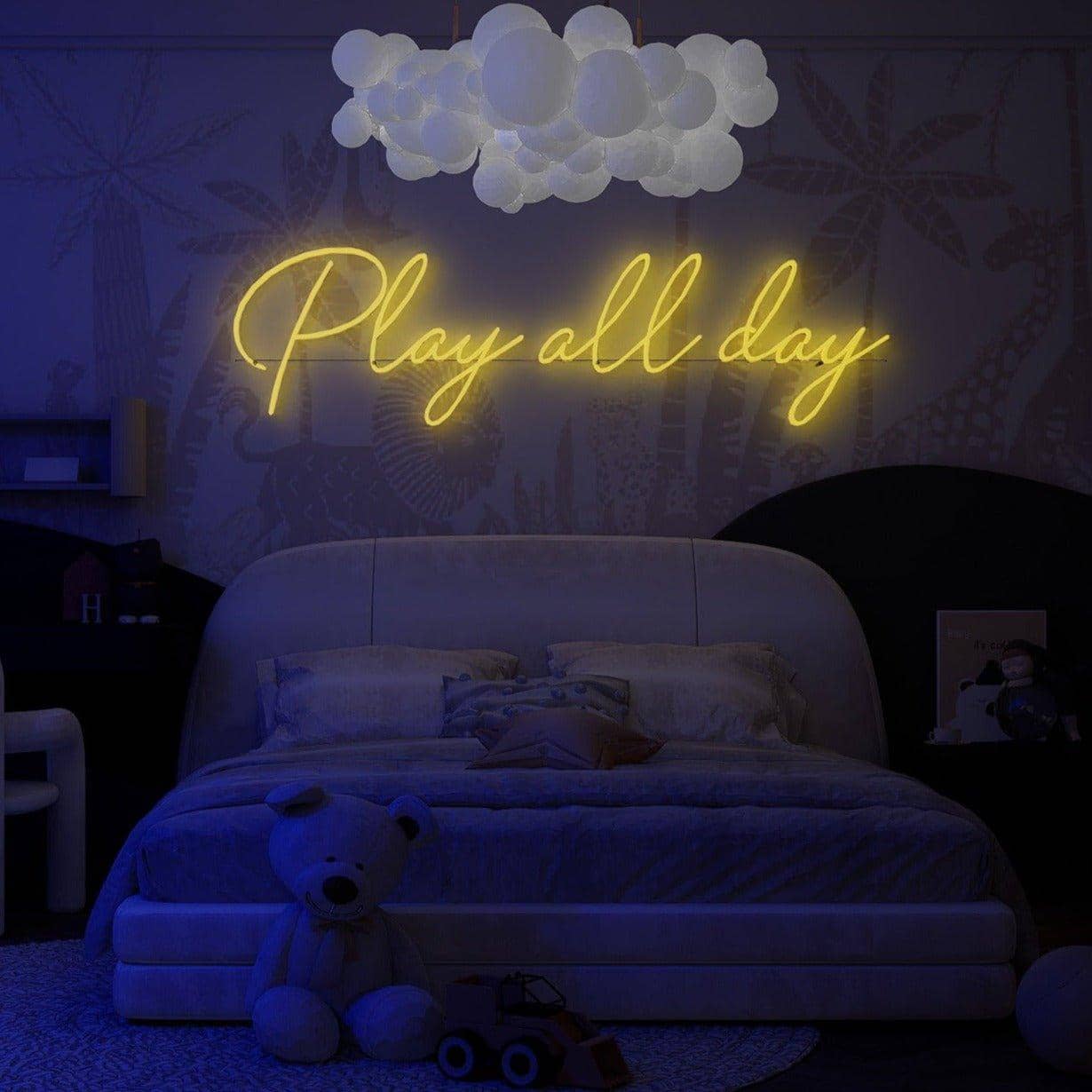 yellow-neon-lights-lit-up-at-night-for-display-in-bedroom-play-all-day
