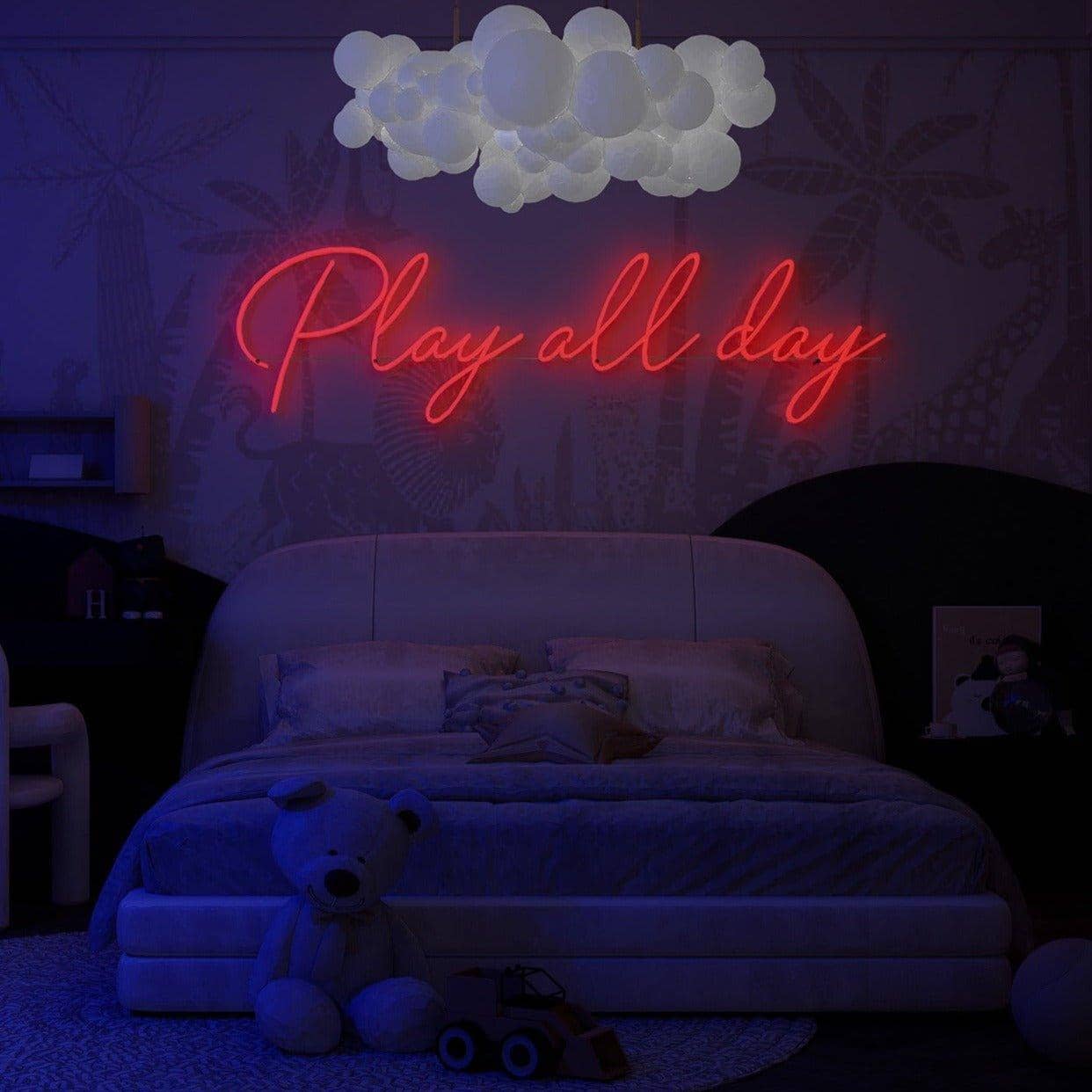 red-neon-lights-lit-up-at-night-for-display-in-the-bedroom-play-all-day