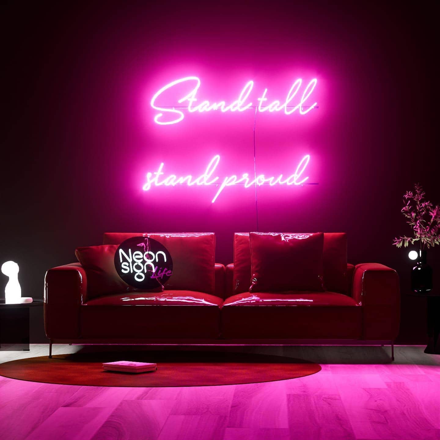 light-up-pink-neon-lights-hanging-on-the-wall-for-display-at-night-stand-tall,-stand-proud
