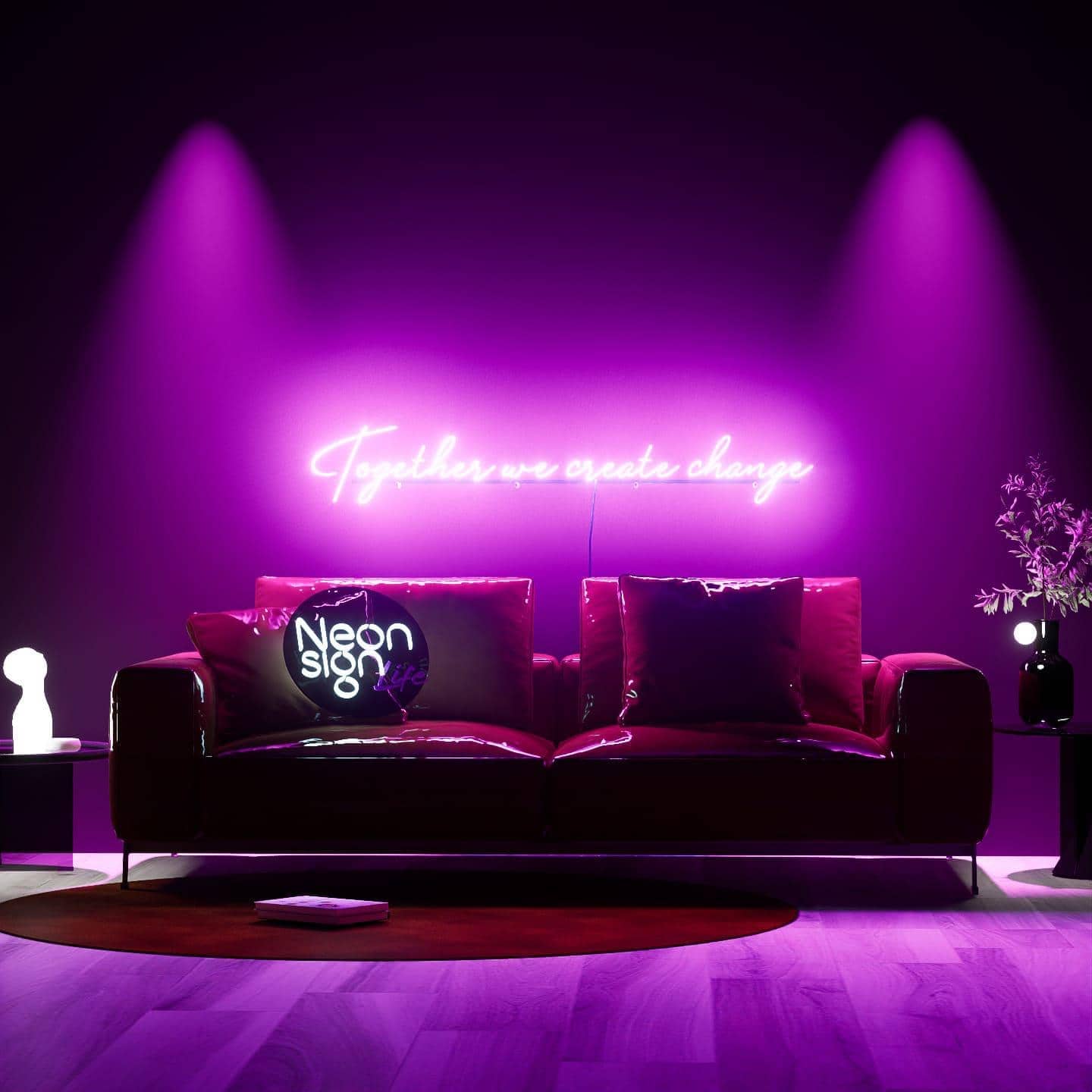 frontal-shot-of-lit-pink-neon-lights-hanging-on-the-wall-together-we-create-change