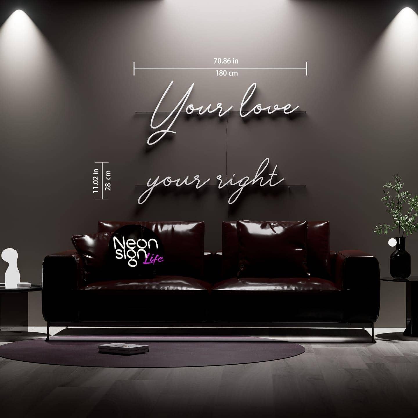 white-neon-light-size-chart-hanging-on-wall-your-love,-your-right